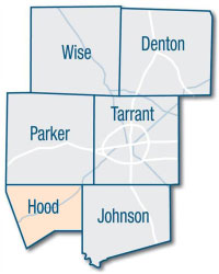 Six county map - Hood
