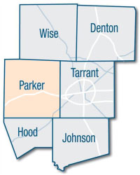 Six county map - Parker